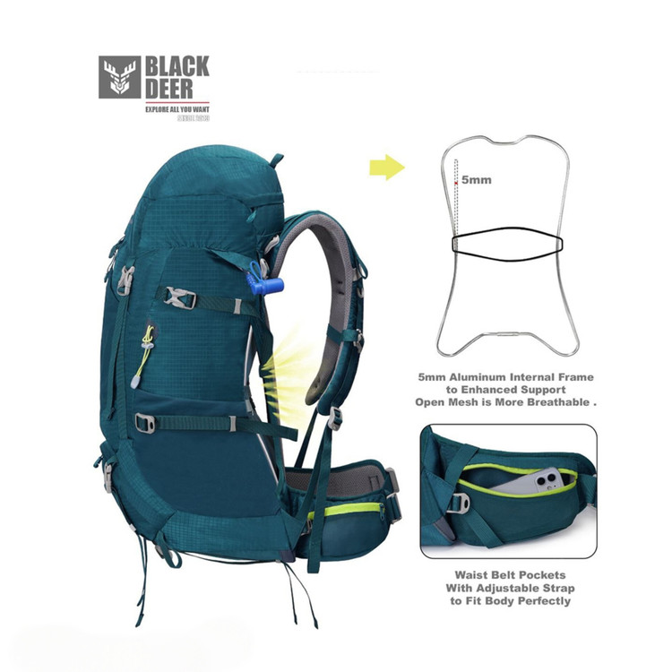 کوله پشتی حرفه ای black deer مدل advance با حجم ۴۰ لیتر مناسب کوهنوردی و طبیعت گردی