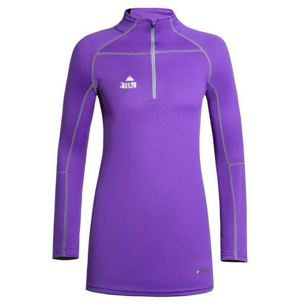تونیک ورزشی زنانه جیلو رنگ بنفش پارچه تنفس پذیر و با قابلیت خشکشدگی سریع