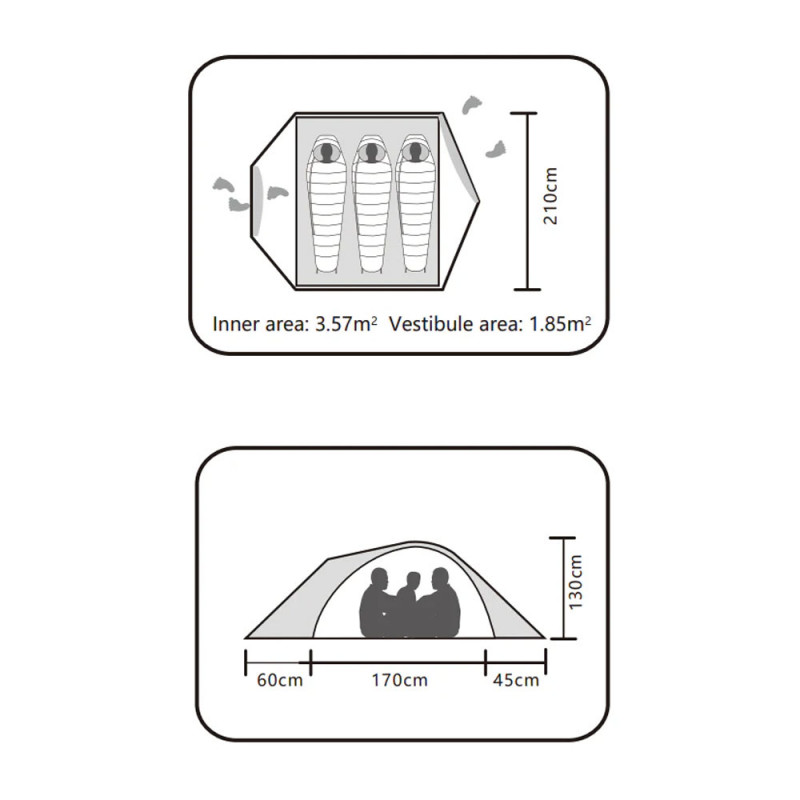 چادر کمپینگ کایلاس مدل هالیدی ۳