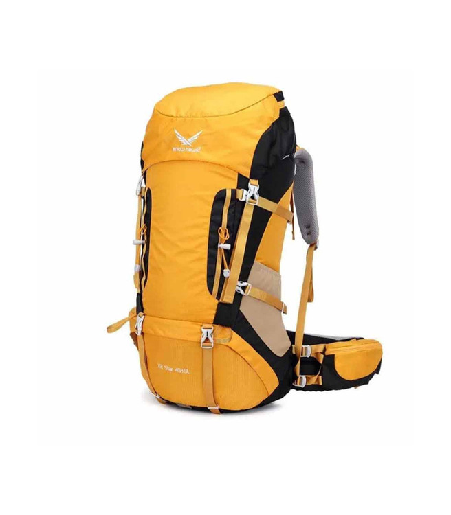 کوله پشتی اسنوهاک مدل استار کی تو به رنگ زرد با ظرفیت ۵۰ لیتر و طراحی ارگونومیک