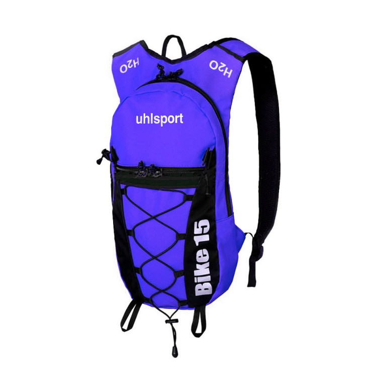 کوله پشتی دوچرخه سواری طرح uhlsport با بخش مخصوص کیسه آب و خروجی شلنگ هیدراتاسیون