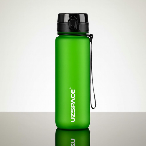بطری آب با کیفیت uzspace با درپوش ضامنی و طراحی بدون نشتی دارای فیلتر داخلی و دهانه بزرگ