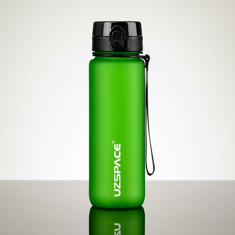 بطری آب با کیفیت uzspace با درپوش ضامنی و طراحی بدون نشتی دارای فیلتر داخلی و دهانه بزرگ
