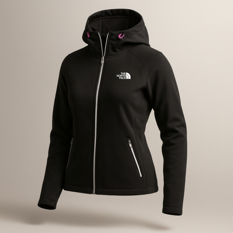 کاپشن وینداستاپر زنانه the north face مجهز به جزئیات شب تاب برای دید بهتر در تاریکی