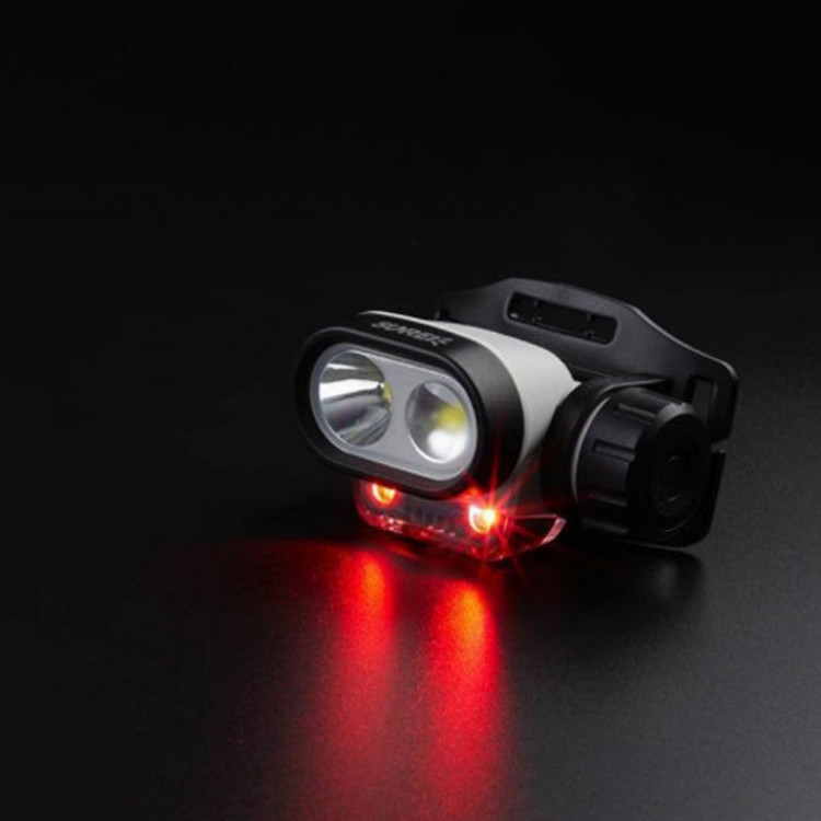 چراغ پیشانی سانری سبک با نور ۵۷۰ لومن مجهز به حالت های مختلف نوردهی