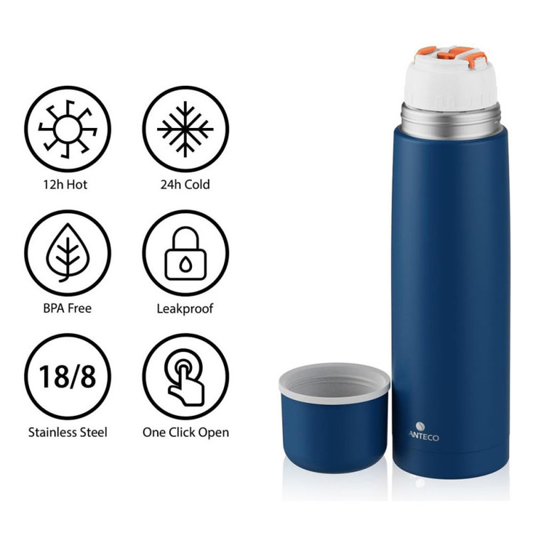 فلاسک سانتکو مدل Viseo با طراحی مینیمال و عملکرد بالا در حفظ دمای نوشیدنیها