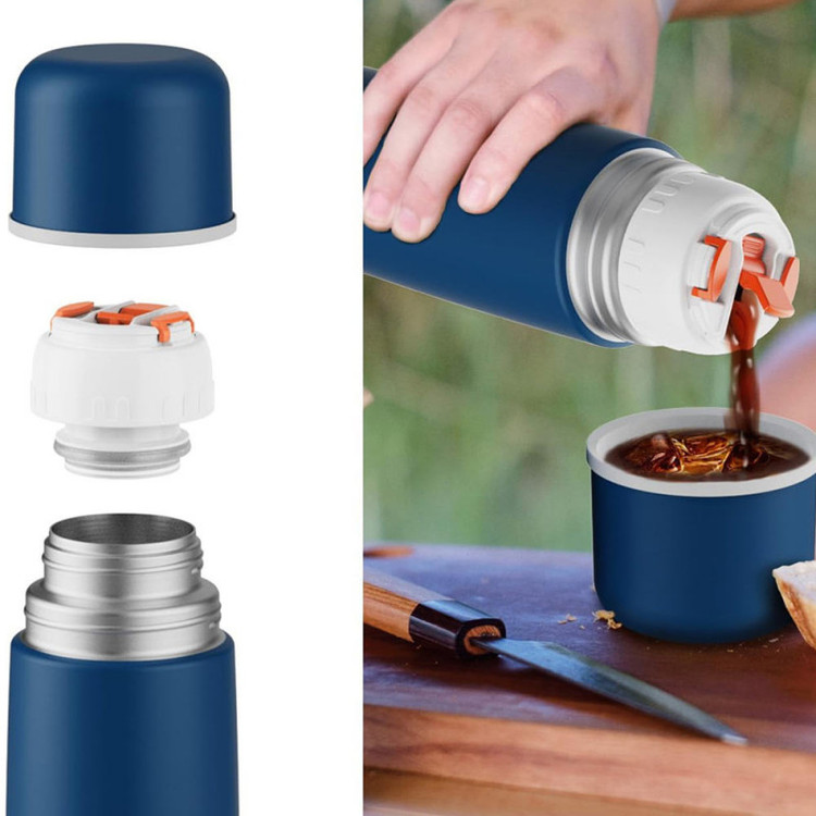 فلاسک حرفهای SANTECO با درب قفلدار و قابلیت حفظ دما تا ۲۴ ساعت مناسب سفر و طبیعتگردی