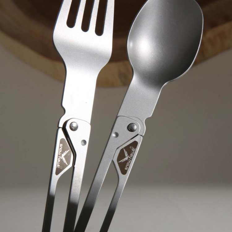 قاشق و چنگال استیل ضدزنگ مقاوم در برابر حرارت با دستگیره توخالی برای کاهش وزن