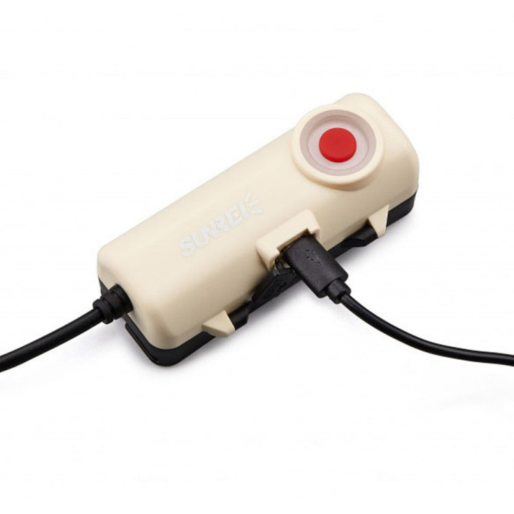 چراغ پیشانی سانری muye2 با یک عدد باتری ۱۸۶۵۰ و یک کابل شارژ USB