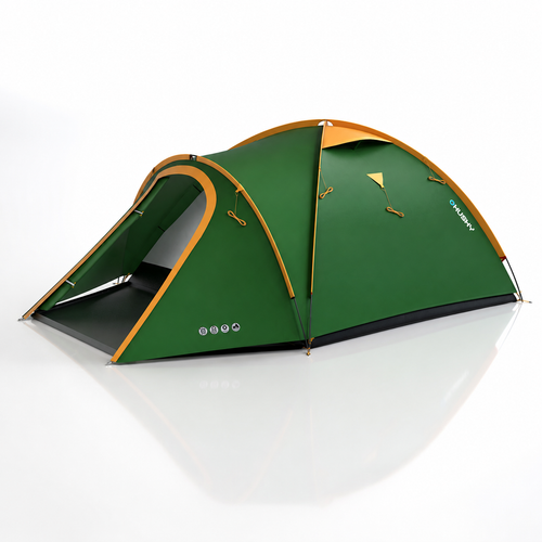 چادر سه نفره دوپوش HUSKY BIZON 3 CLASSIC با پوشش ضدآب 3000 میلیمتر رنگ سبز